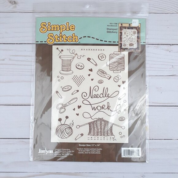 Janlynn Needle Work Sampler Embroidery Simple Stitch B20 - Picture 1 of 3